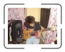 Bijay is practising his bass
 : Sujin.com.np